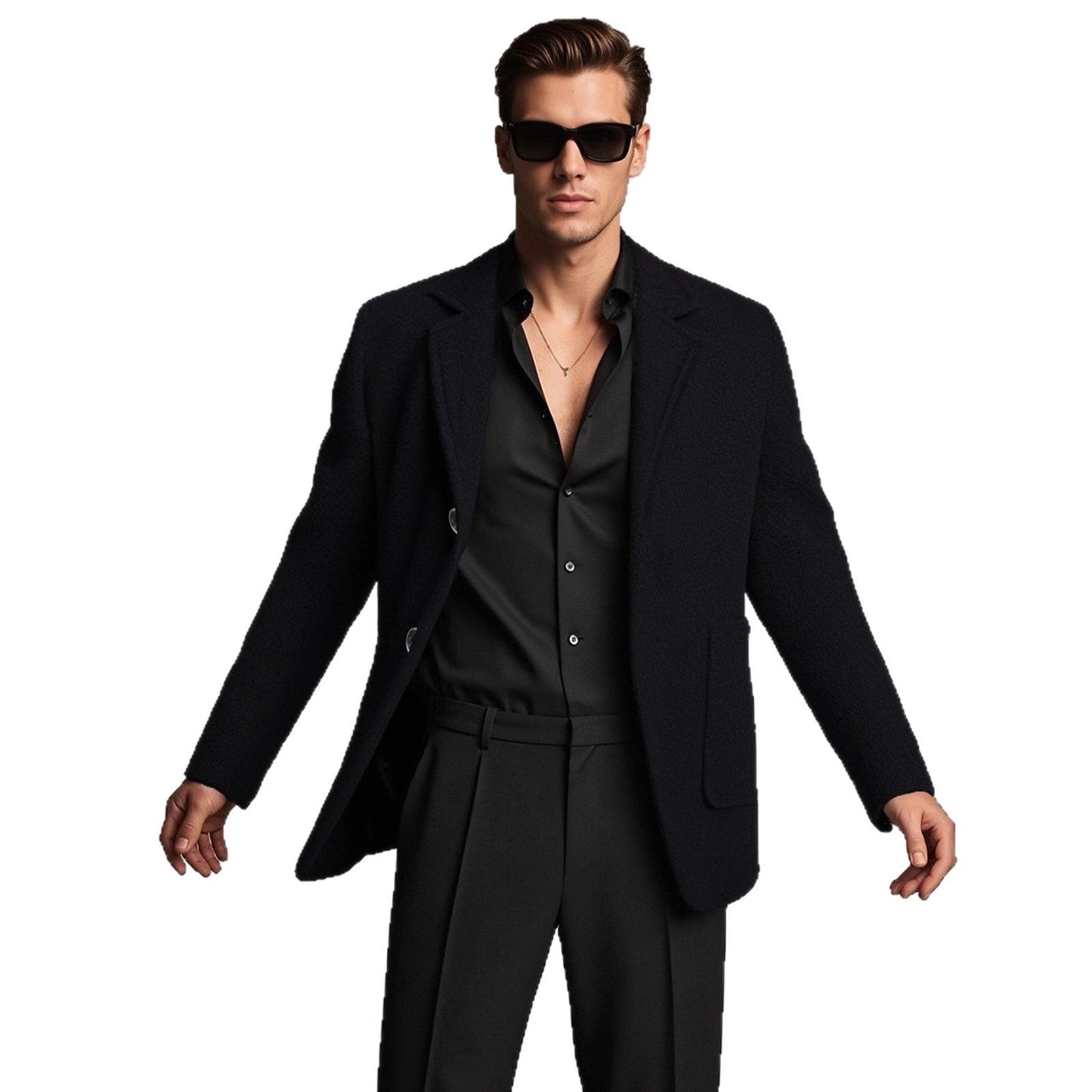 Herren Blazer Elegant Strukturiert Freizeit Berlin Stil