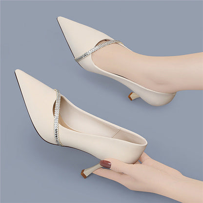 Elegante Damen Pumps mit Strasssteinen High Heel