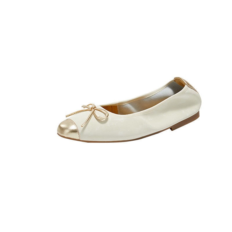 Damen Ballerinas Elegante Schleifen Detail Luxus Qualität