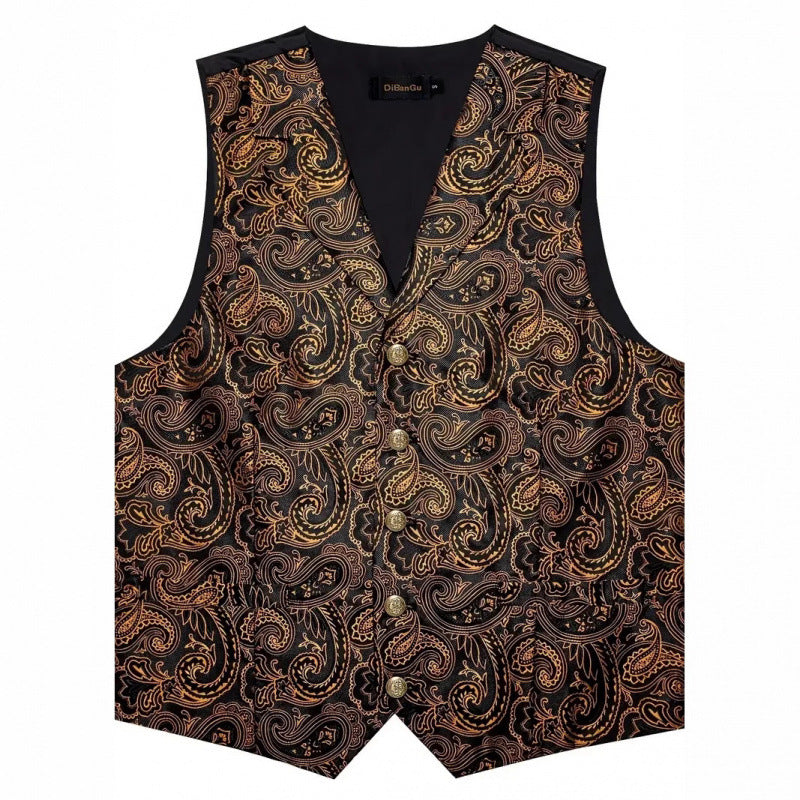 Herren Weste Elegant Paisley Muster Modern