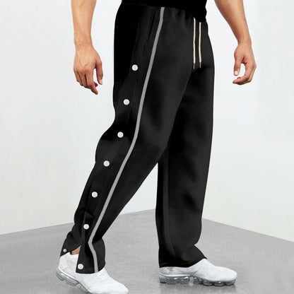 Bequeme Herren Sporthose Mit Knöpfen Sport Hose
