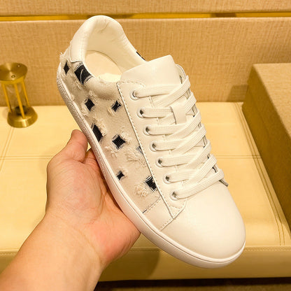 Damen Sneaker Leder Modern Bequem Laufsohle - BerlinGlamour