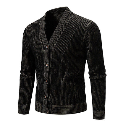 der neue Titel: Elegante Strickjacke mit V-Ausschnitt und feinem Kabelmuster BerlinGlamour