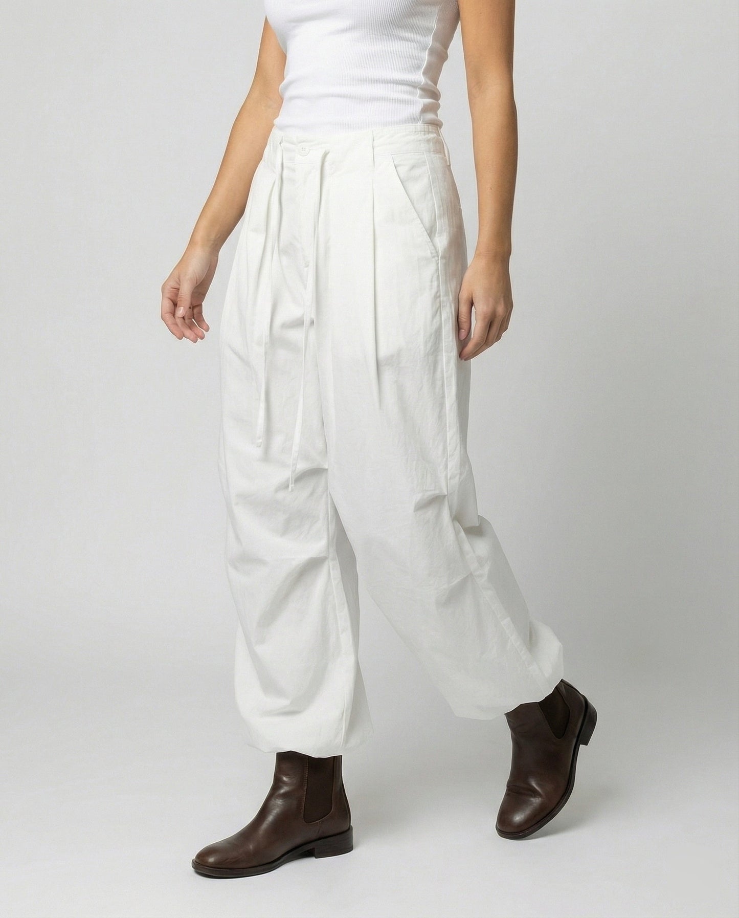 Damen Hose Hohe Taille Weites Bein Lang - BerlinGlamour