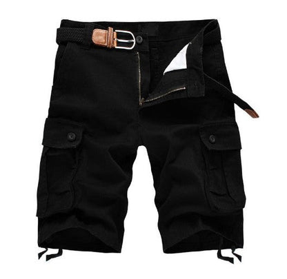 Herren Cargo Shorts Bequem mit Taschen und Verstellgürtel