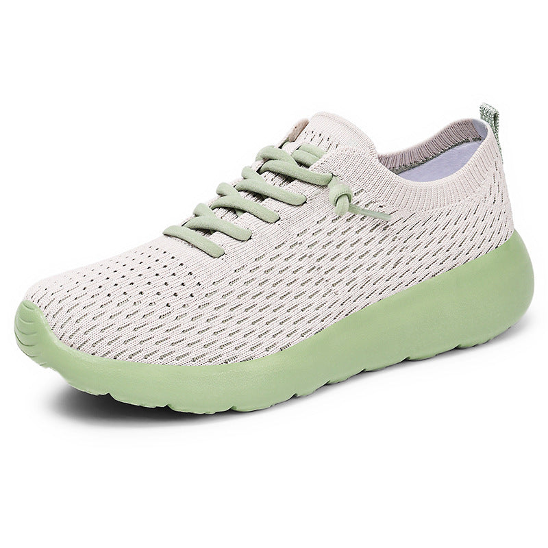 Damen Sneaker Leicht Flexibel Strick Schuhe Rutschfest