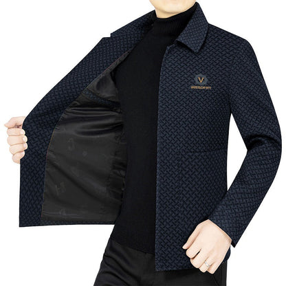 Herrenjacke atmungsaktiv mit Muster Sportlich Casual