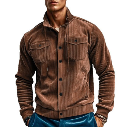 Herren Cordjacke Braun Modern Schnitt