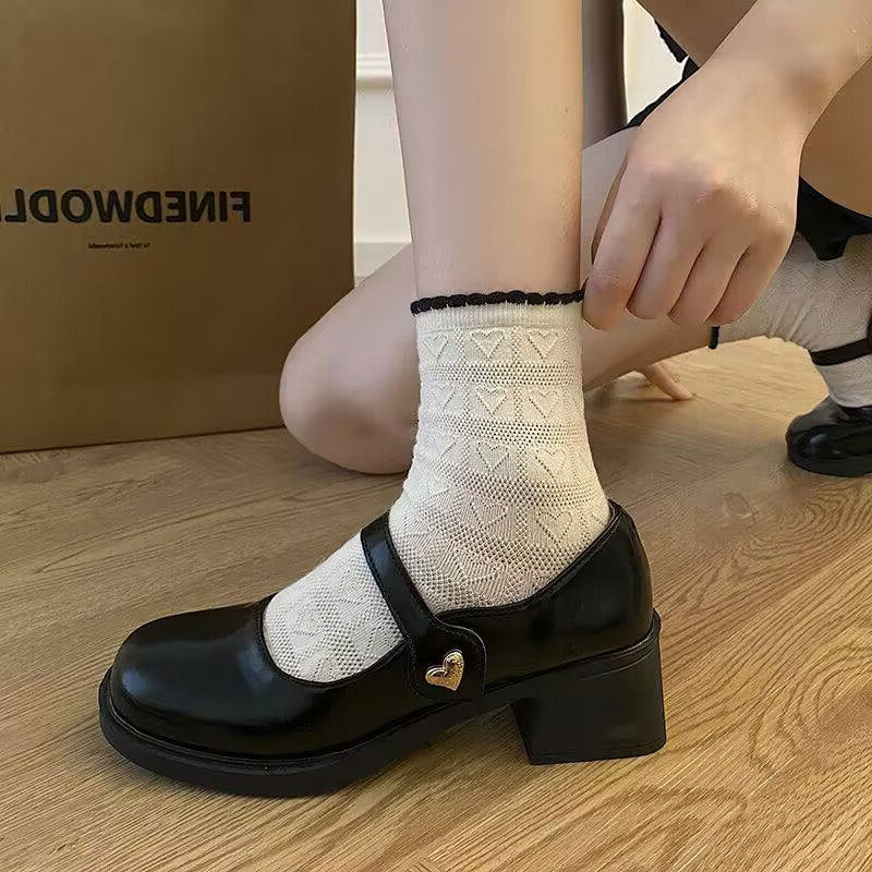Damen Schuhe Mary Jane Blockabsatz Komfortabel - BerlinGlamour