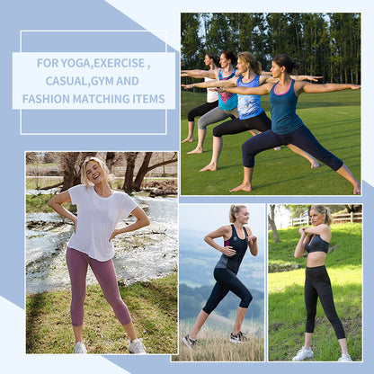 Damen Leggings mit Bauchkontrolle und Taschen Sportlich