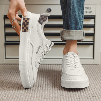 Damen Sneaker Sportlich Laufsohle Dämpfung Leder