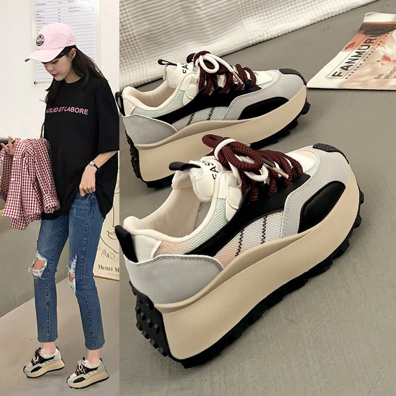 Damen Plateau Sneaker Hoch mit Farbverlauf und rutschfester Sohle Damen Schuhe - BerlinGlamour