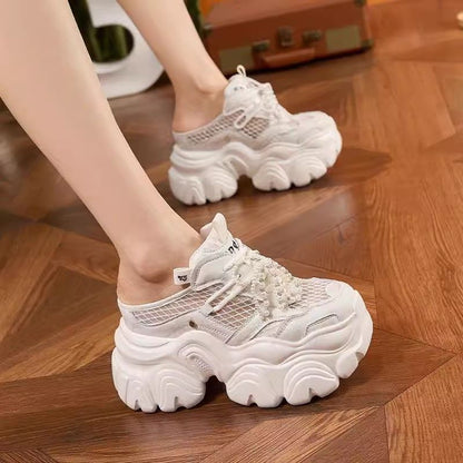 Damen Sneaker Sportlich Chunky Mesh Atmungsaktiv