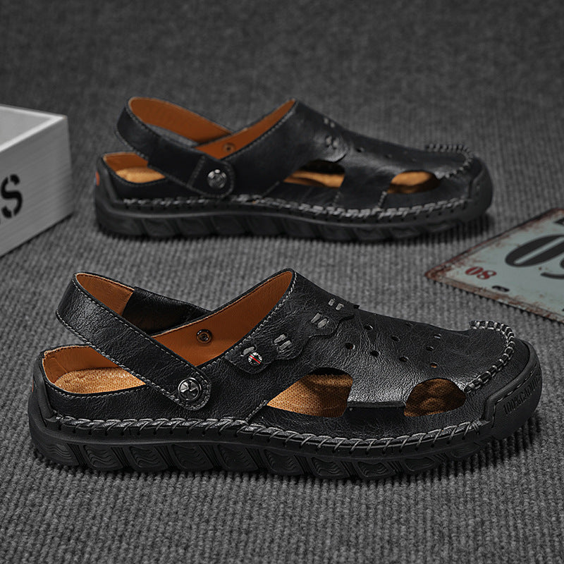 Damen Ledersandalen Sommerlich Offen atmungsaktiv