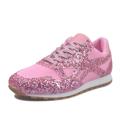 Damen Sneaker Glitzer Schuhe Modisch