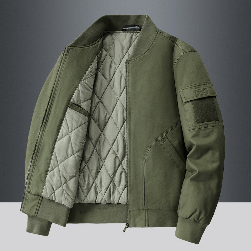 Lederjacke Herren Lässig Schwarz Mit Futter - BerlinGlamour