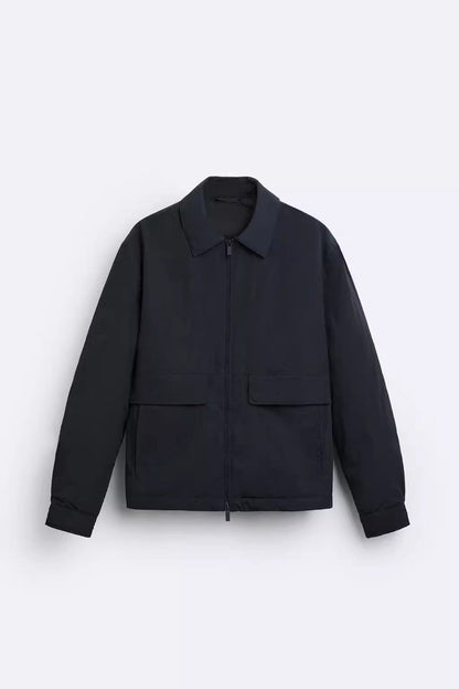 Herren Übergangsjacke Lässig mit Außentaschen Modern