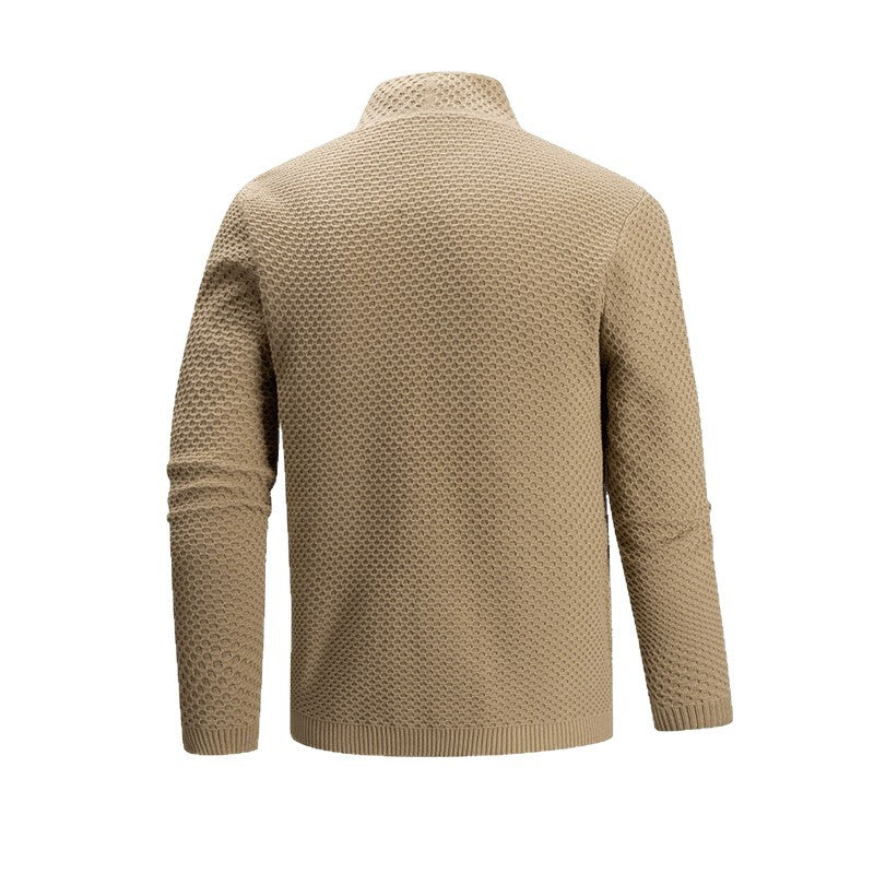 Herren Strickjacke Strukturiert Mit Taschen Modisch