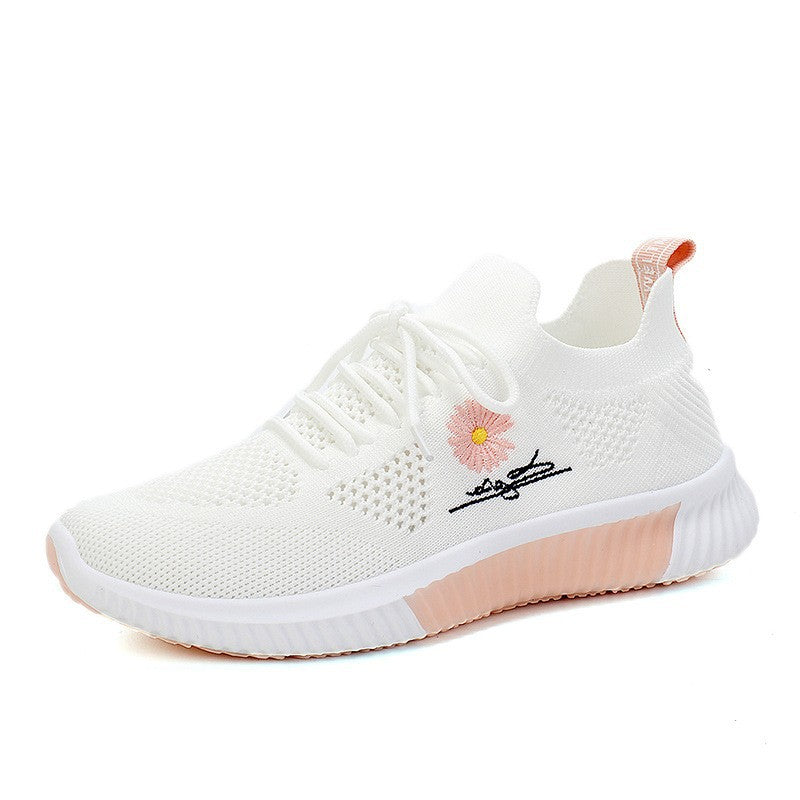 Damen Sneaker atmungsaktiv Blumenmuster rutschfest - BerlinGlamour