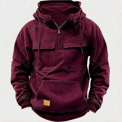 Herren Kapuzenpullover Warm Praktisch Reißverschluss