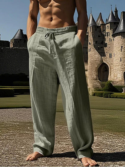Leichte Herren Sommerhose Linen Beige