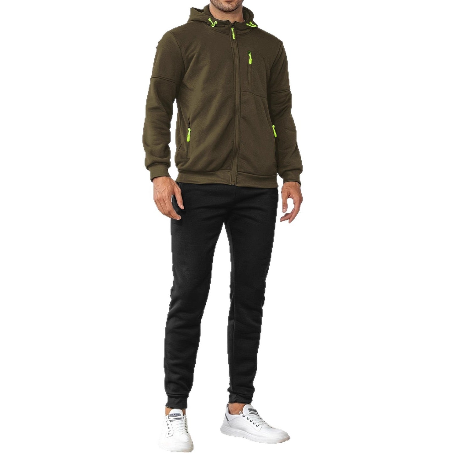Herren Sportset Jogginghose Sweatjacke Funktionstaschen