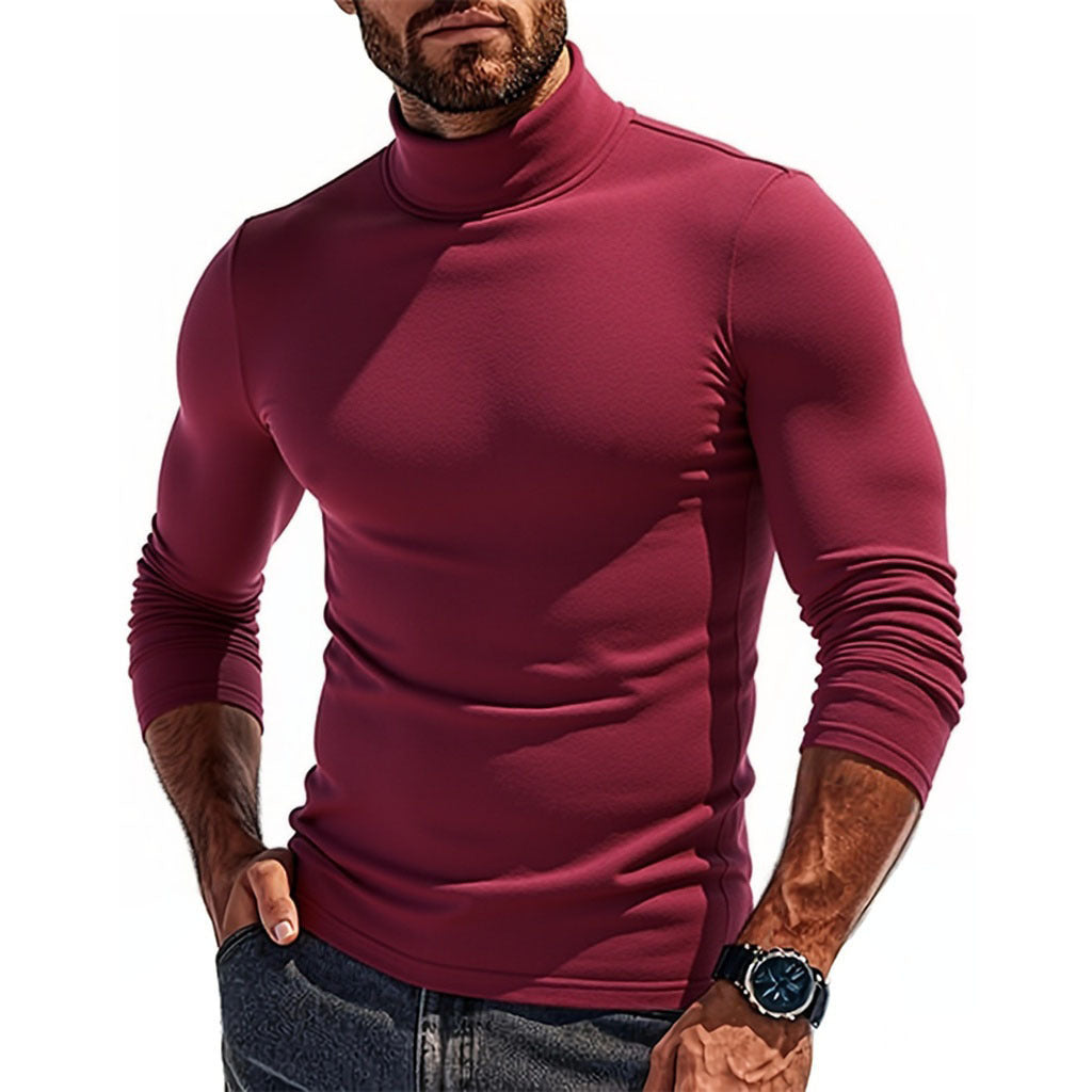 Herren Rollkragenpullover Elastisch Stretch Modern