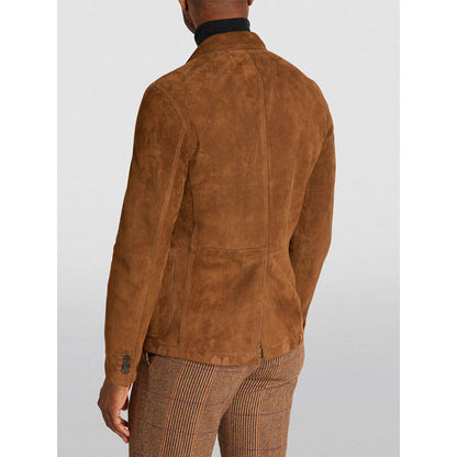 Herren Blazer Wildleder Modern Lässig Schnitt