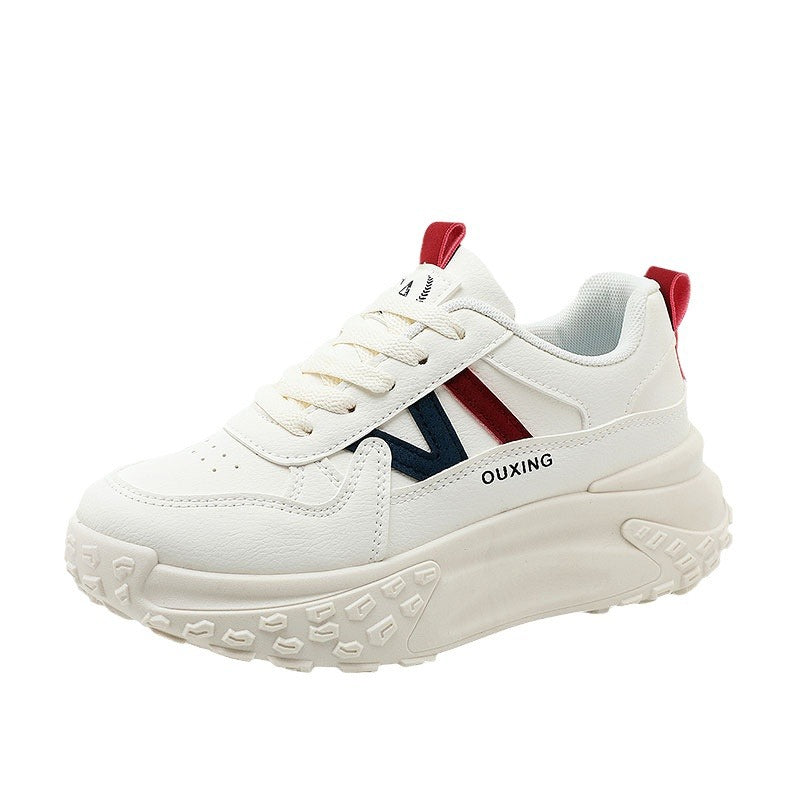 Damen Sneaker Chunky Bequem Dämpfend Weiße Sportschuhe