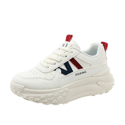 Damen Sneaker Chunky Bequem Dämpfend Weiße Sportschuhe