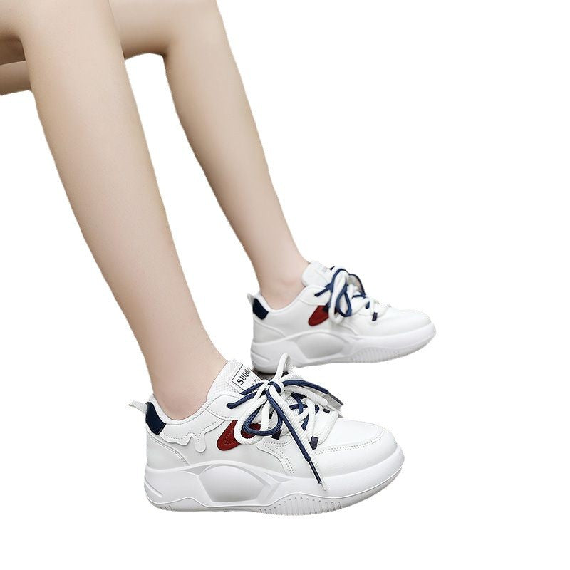 Damen Plateau Sneaker Atmungsaktiv Elastisch Modisch