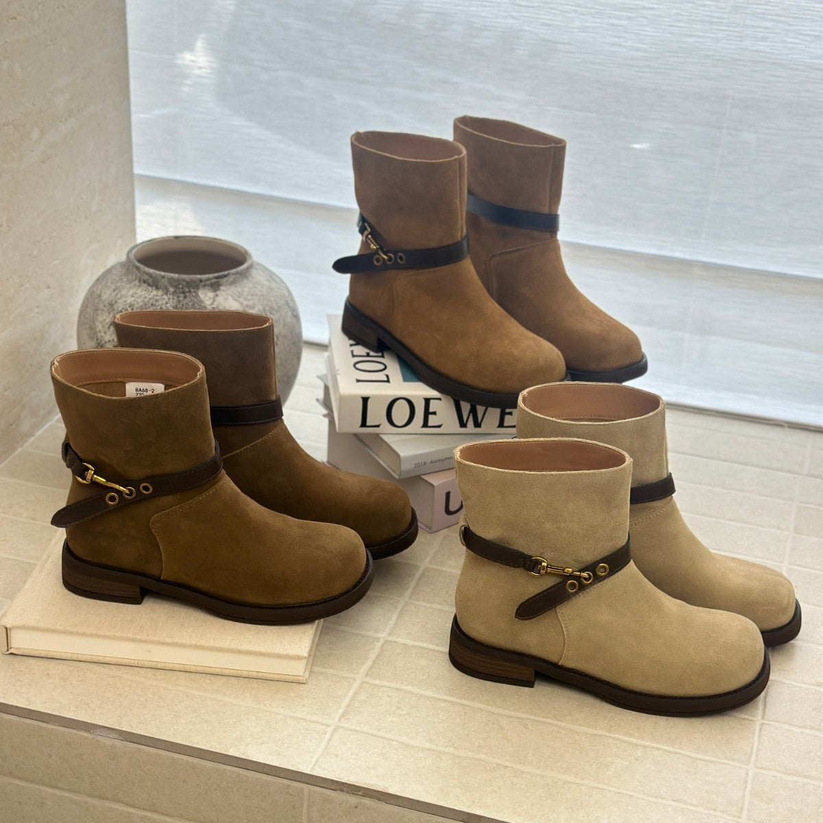 Damen Chelsea Boots Lederoberfläche Modisch Schnalle Hochwertig - BerlinGlamour