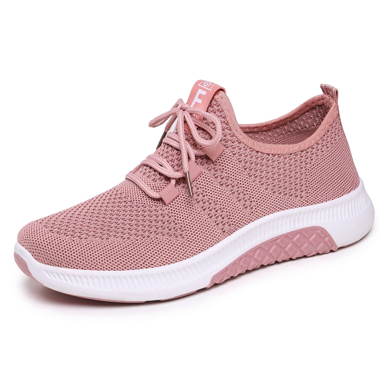 Damen Sneaker Bequem Atmungsaktiv Elastisch Schnüren