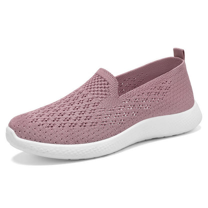 Damen Sneaker Atmungsaktiv Elastisch Slip-On Sportschuhe