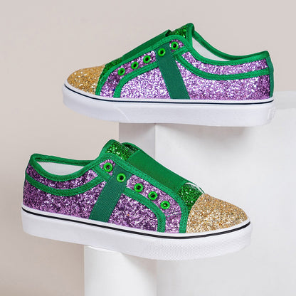 Damen Sneaker Glitzernde Slip On Schuhe Modisch