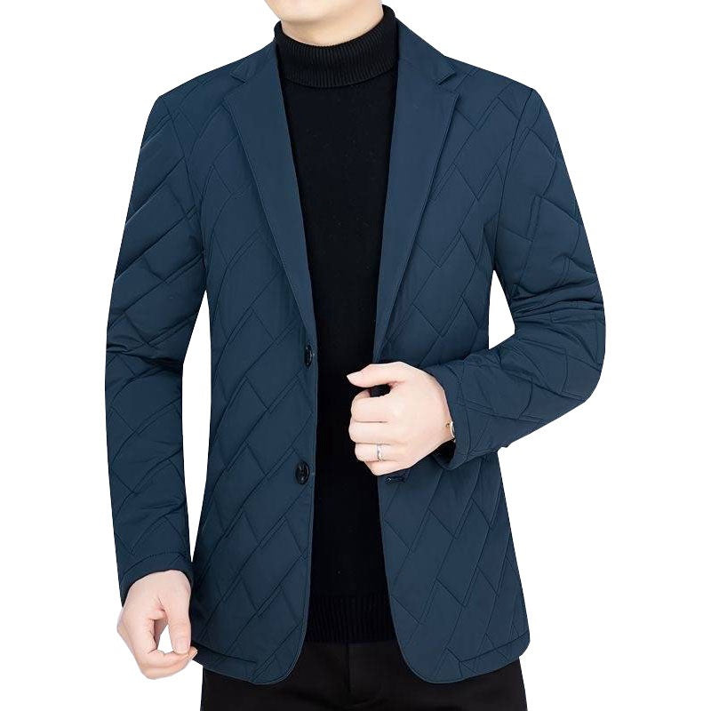 Herren Steppjacke Slimfit mit Karomuster Modern