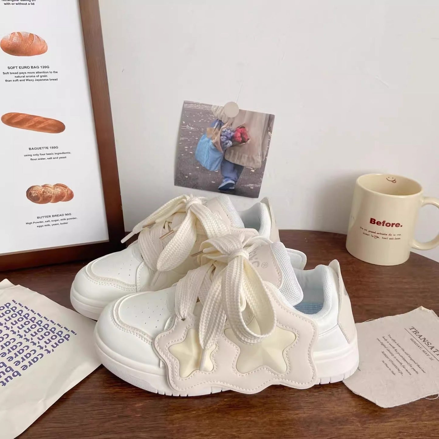 Damen Sneaker Sternen-Design Bequem Polsterung - BerlinGlamour