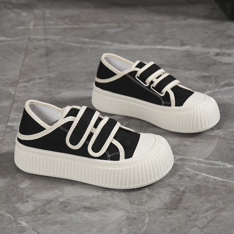 Damen Sneaker Modisch mit Klettverschluss und Dämpfung