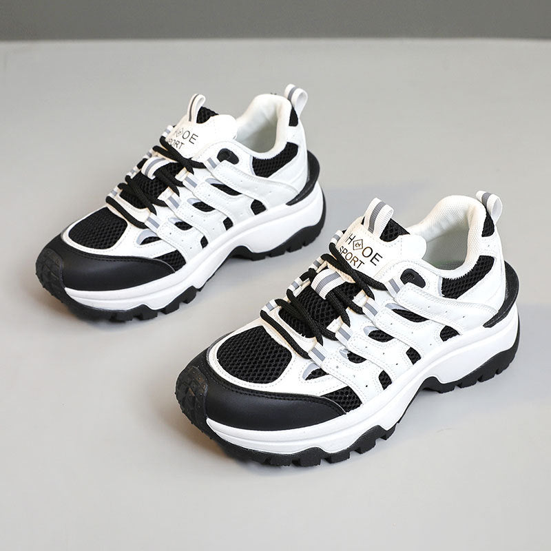Damen Sport Schuhe Schnürsneaker Atmungsaktiv Leicht
