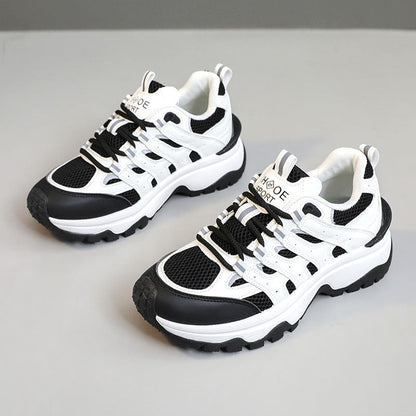 Damen Sport Schuhe Schnürsneaker Atmungsaktiv Leicht