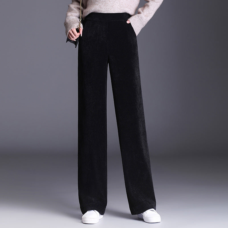 Weite Damen Cordhose Elastischer Bund Komfortabel - BerlinGlamour