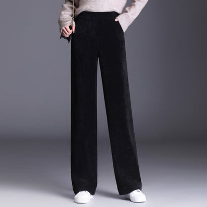 Weite Damen Cordhose Elastischer Bund Komfortabel - BerlinGlamour
