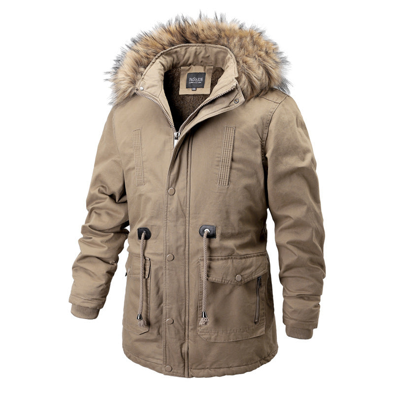 Herren Winterparka Wärmend Mit Abnehmbarer Kapuze