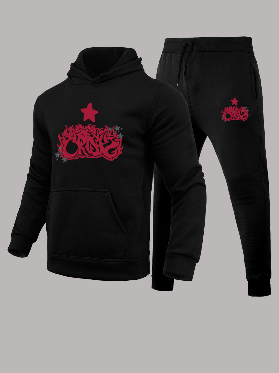Herren Sportset Kapuzenpullover Jogginghose Streetwear Style
