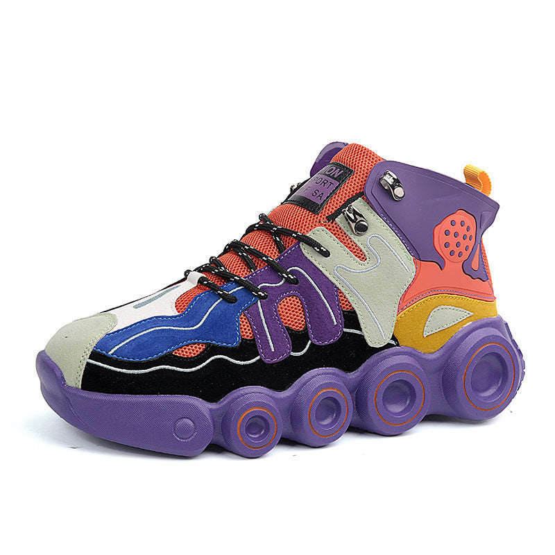 Damen Sneaker High-Top Sportlich Farbenfroh