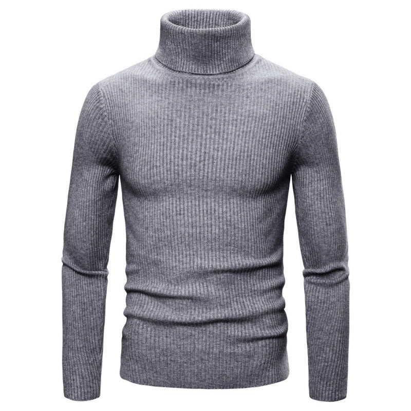 Herren Rollkragenpullover Struktur Optik Modern