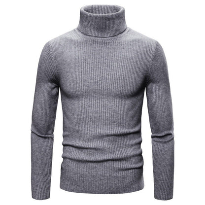Herren Rollkragenpullover Struktur Optik Modern