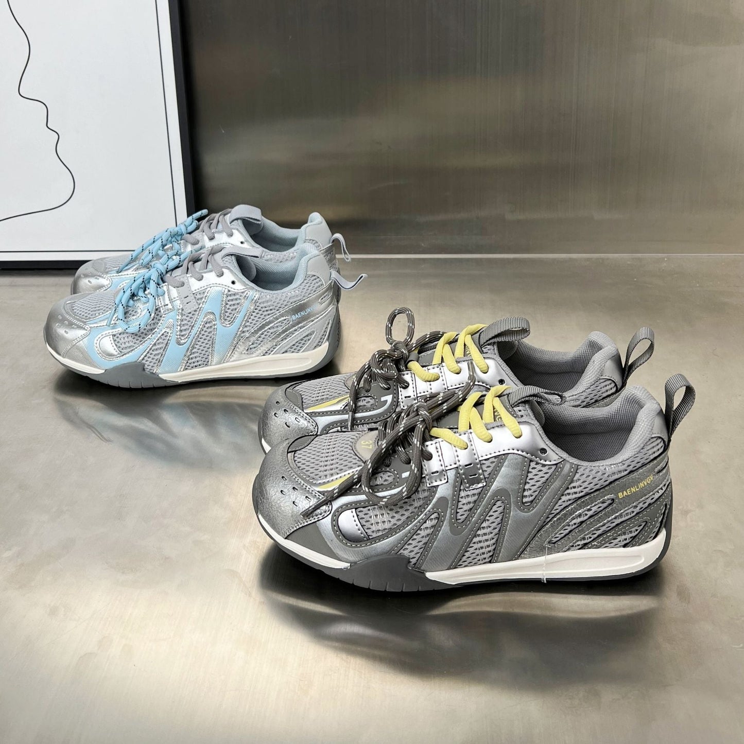 Damen SportSchuhe Leicht Mesh Sneaker Komfort Sohle