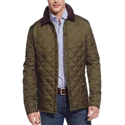 Herren Steppjacke Gefüttert Warm Mit Kragen Und Taschen
