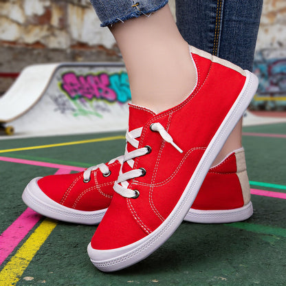 Damen Sneaker Bequem Canvas Atmungsaktiv